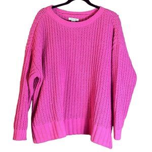 American Eagle Outfitters Oversized Pink Sweater Size XS Barbie